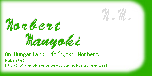 norbert manyoki business card